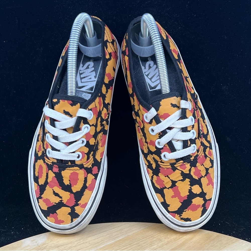 Vans Classic Lace Up Orange/Black Animal Print Women’s Size 6.5 - Picture 7 of 10